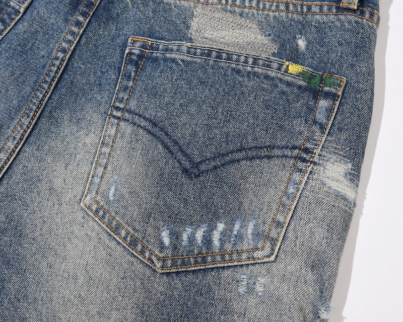 "Wavy" Flared Denim